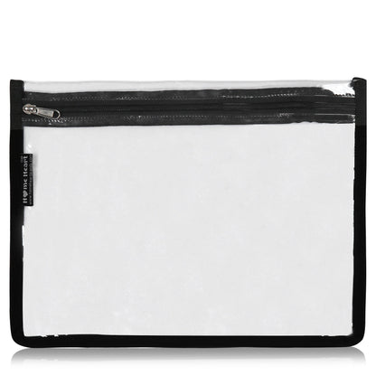 HOME HEART Brands multi-Purpose Water Resistant Clear Pvc Organizer Bag Pouch with Zipper Closure Large Size 9"x10"(Made in India)