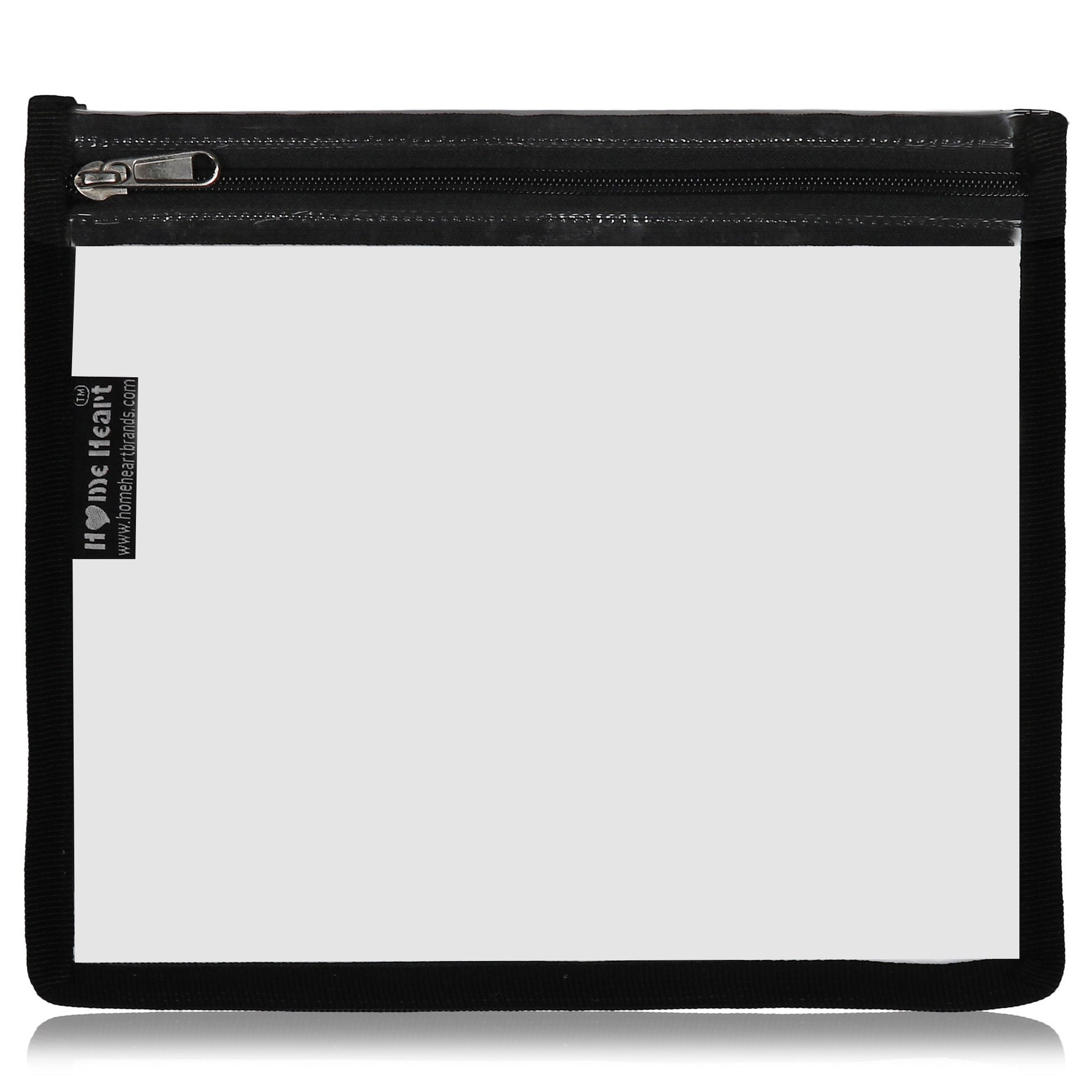 HOME HEART Brands multi-Purpose Water Resistant Clear Pvc Organizer Bag with Zipper Closure 6&4 pack X- Large Size 10"x13"(Made in India)