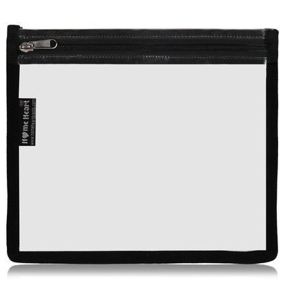 HOME HEART Brands multi-Purpose Water Resistant Clear Pvc Organizer Bag with Zipper Closure 6&4 pack X- Large Size 10"x13"(Made in India)