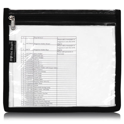 HOME HEART Brands multi-Purpose Water Resistant Clear Pvc Organizer Bag with Zipper Closure 6&4 pack X- Large Size 10"x13"(Made in India)