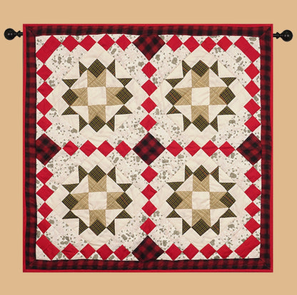 Table runner, small quilt,Wallhanging  Table Toppers multi prints Twinkle star patchwork with sew pocket by HOME HEART Brands(Made in India)
