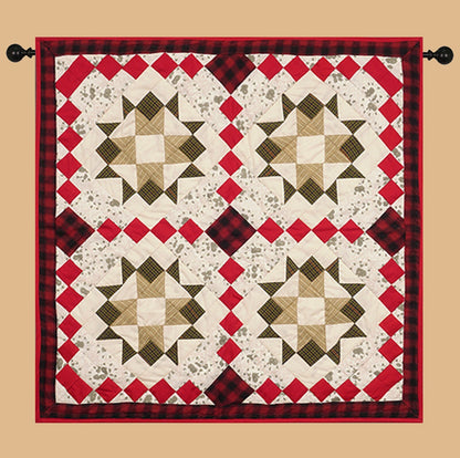 Table runner, small quilt,Wallhanging Table Toppers multi prints Twinkle star patchwork with sew pocket by HOME HEART Brands(Made in India)