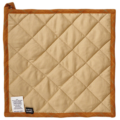 Quilted Pot Holder/Table topper/hot pads patchwork for kitchen fall mix 9"x9" by HOME HEART Brands( Made in India)