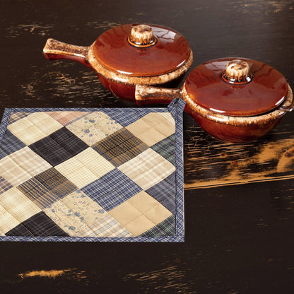 Quilted Pot Holder/Table topper/hot pads patchwork for kitchen Corn flower Mix 9"x9" by HOME HEART Brands( Made in India)