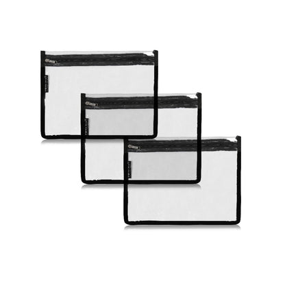 HOME HEART Brands multi-Purpose Water Resistant Clear Pvc Organizer Bag Pouch with Zipper Closure Large Size 9"x10"(Made in India)