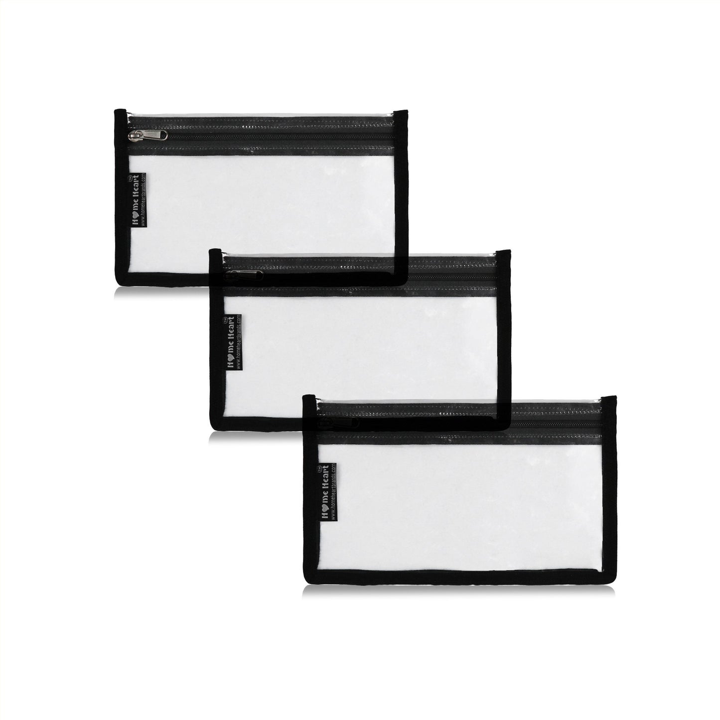 HOME HEART Brands multi-Purpose Water Resistant Clear Pvc Organizer Bag Pouch with YKK #5 Zipper Closure Small Size 6"x10"(Made in India)