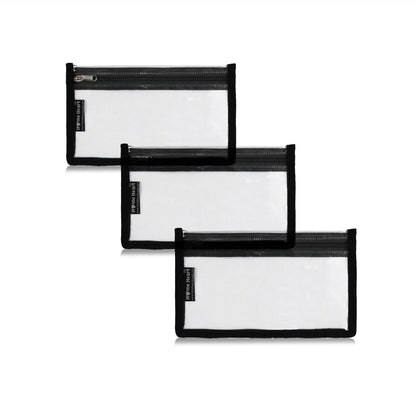 HOME HEART Brands multi-Purpose Water Resistant Clear Pvc Organizer Bag Pouch with YKK #5 Zipper Closure Small Size 6"x10"(Made in India)