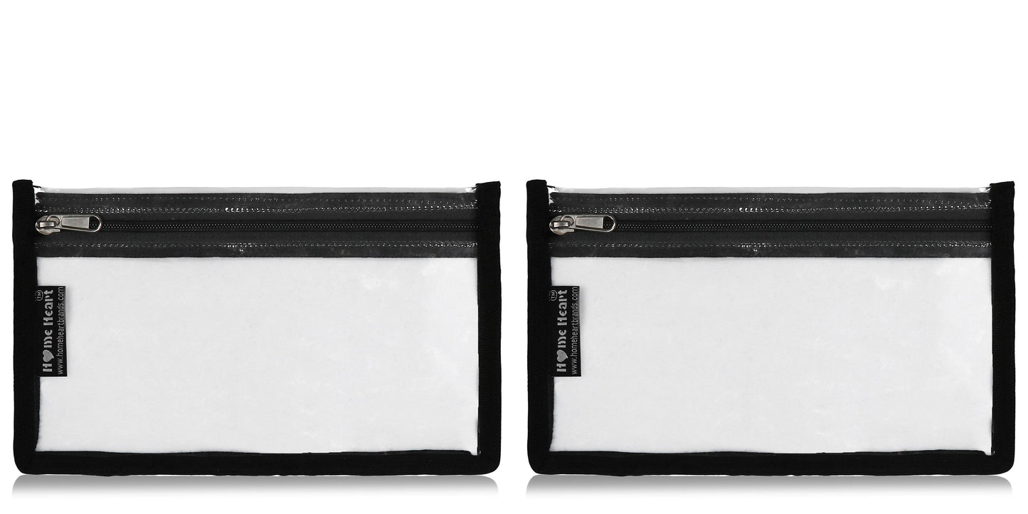 HOME HEART Brands multi-Purpose Water Resistant Clear Pvc Organizer Bag Pouch with YKK #5 Zipper Closure Small Size 6"x10"(Made in India)