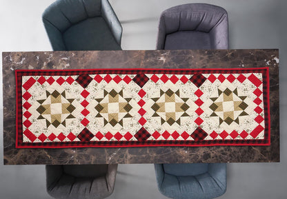 Quilted Table Runner & Toppers patchwork twinkle star plaid calico print plain fabric by HOME HEART Brands(Made in India)