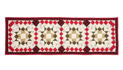 Quilted Table Runner & Toppers patchwork twinkle star plaid calico print plain fabric by HOME HEART Brands(Made in India)