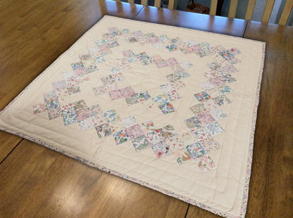 Quilted Table runners toppers, quilt, Wallhanging calico country floral patchwork with sew pocket by Home Heart brands (Made in India)