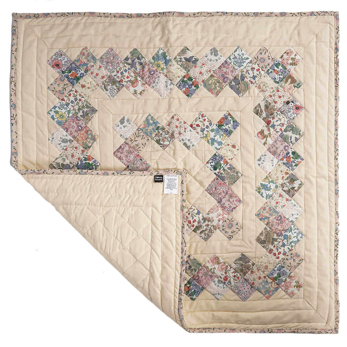 Quilted Table runners toppers, quilt, Wallhanging calico country floral patchwork with sew pocket by Home Heart brands (Made in India)