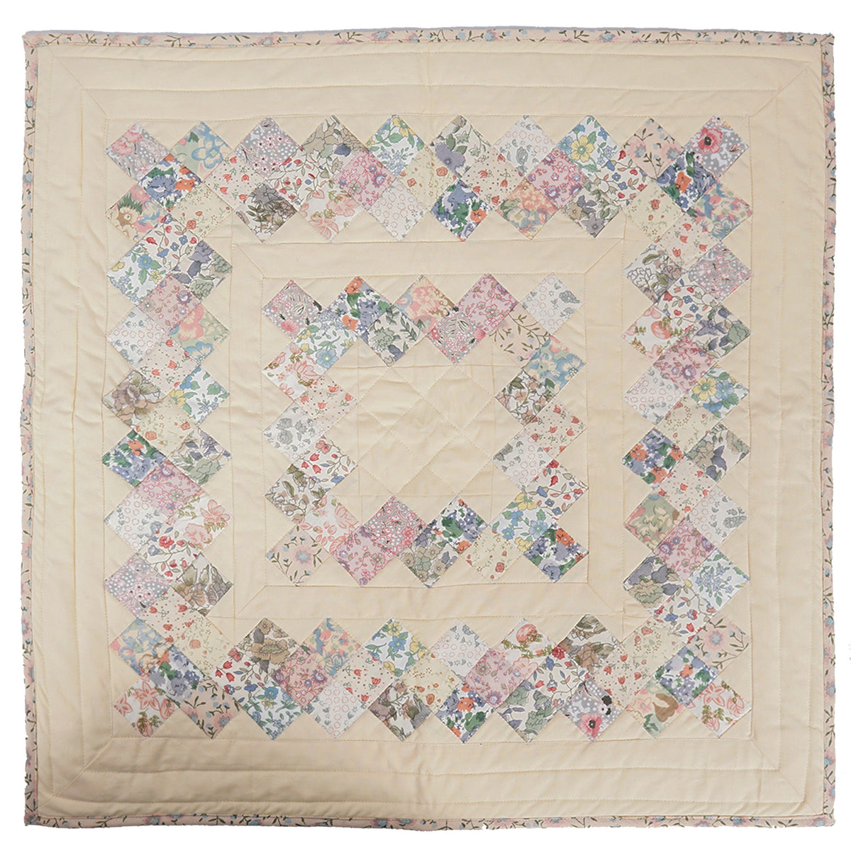 Quilted Table runners toppers, quilt, Wallhanging calico country floral patchwork with sew pocket by Home Heart brands (Made in India)