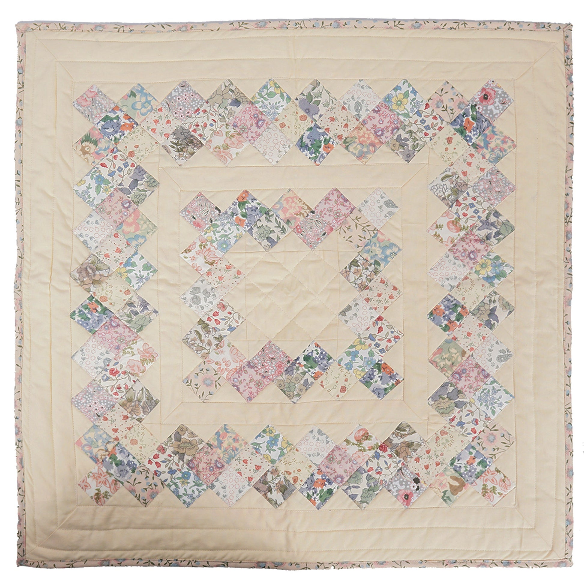 Quilted Table runners toppers, quilt, Wallhanging calico country floral patchwork with sew pocket by Home Heart brands (Made in India)