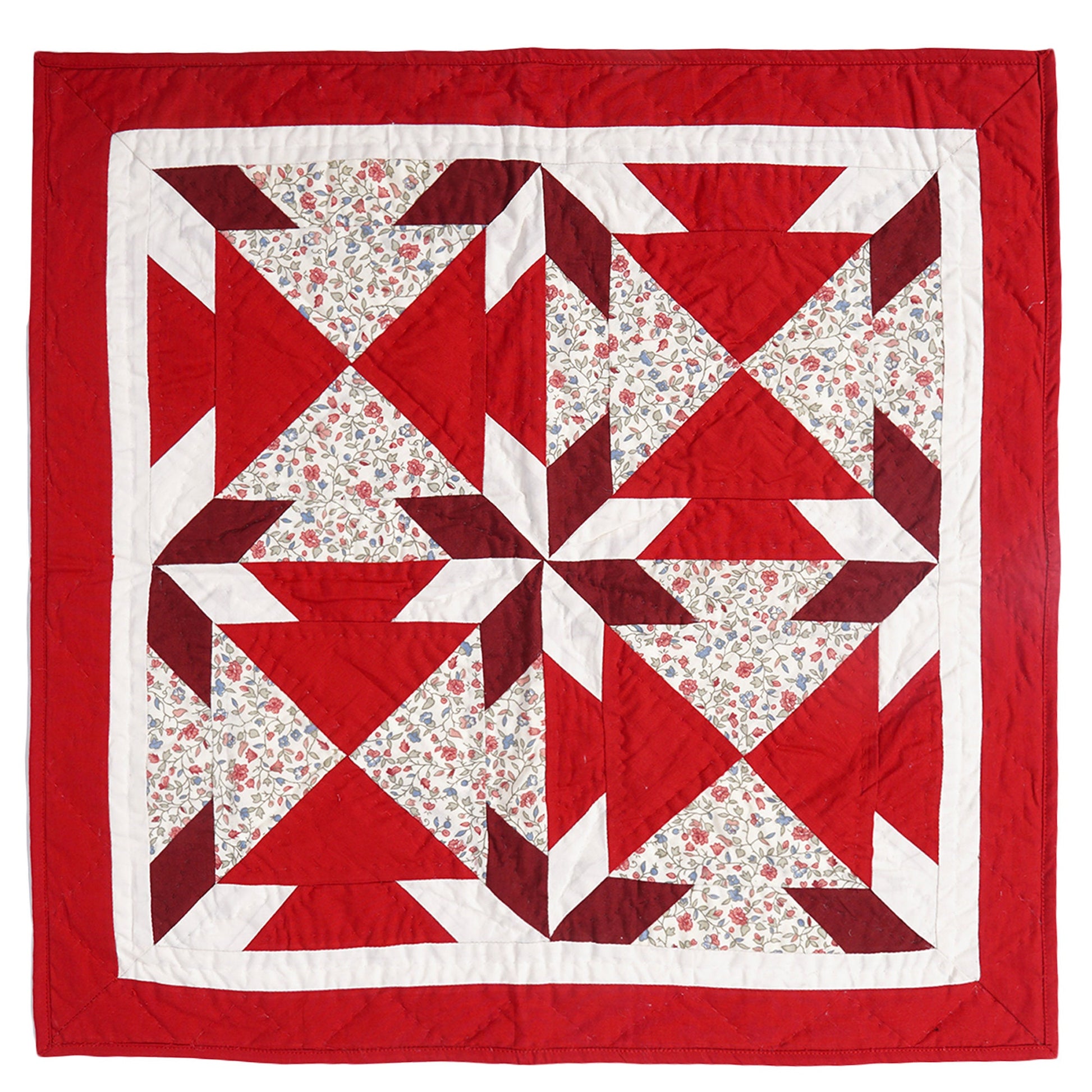 Quilted Table runners, small quilt, Wallhanging & Table Toppers Twinkle star patchwork with sew pocket by Home Heart brands (Made in India)