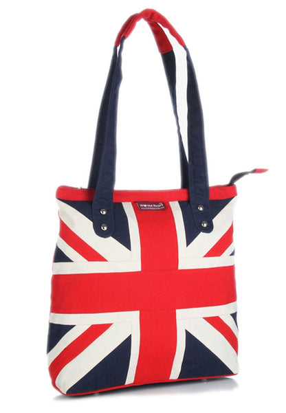 Union Jack Flag duck heavy cotton fabric Tote Bag Shopping Bag, Union Jack Patterned Shopping Bag, by HOME HEART Brands 2 color Available
