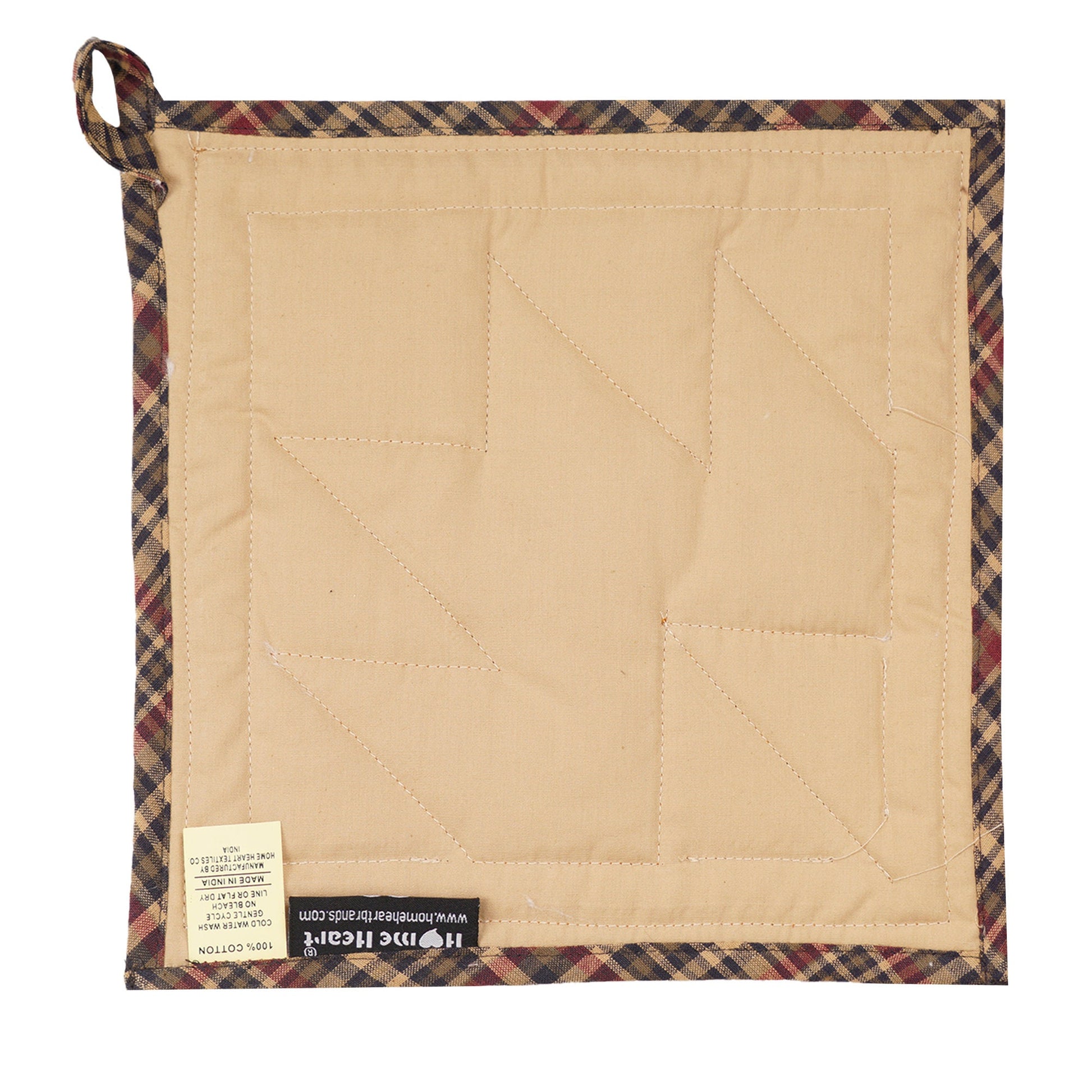 Quilted Pot Holder/Table topper/hot pads patchwork for kitchen Autumn leaves Mix 9"x9" by HOME HEART Brands( Made in India)