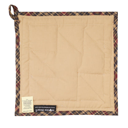 Quilted Pot Holder/Table topper/hot pads patchwork for kitchen Autumn leaves Mix 9"x9" by HOME HEART Brands( Made in India)