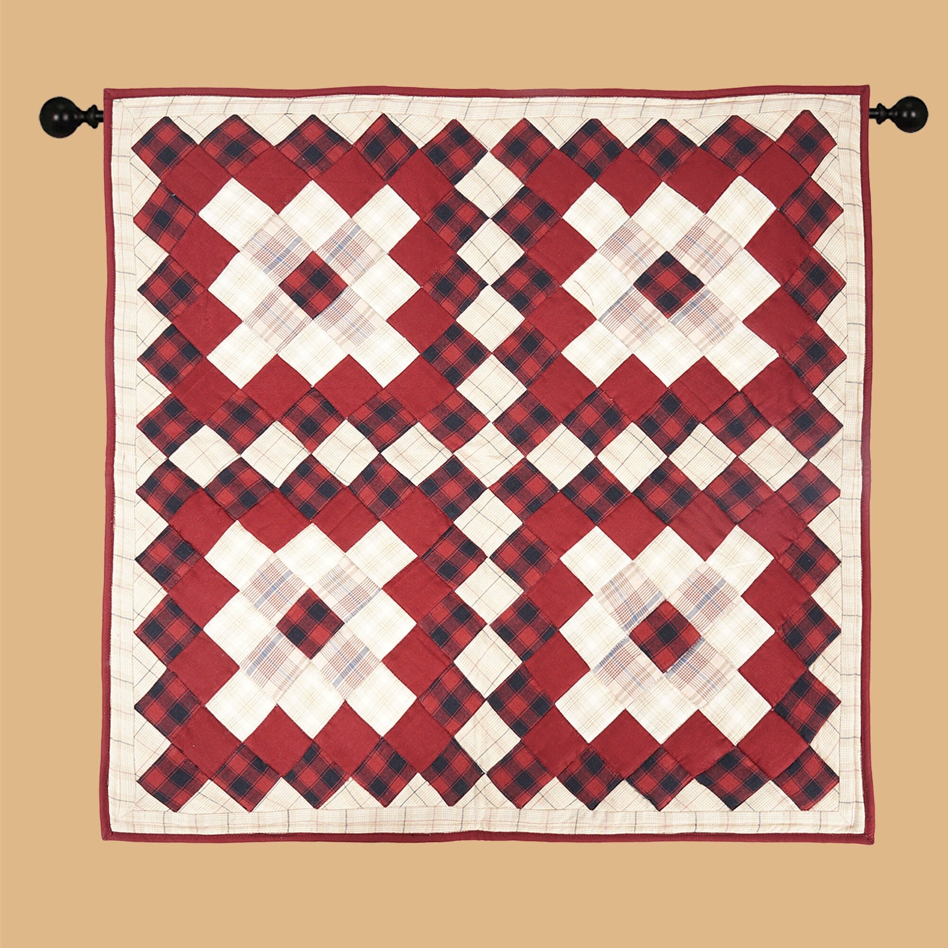 Quilted Table runners, small quilt, Wallhanging & Table Toppers Boston common patchwork with sew pocket by Home Heart brands (Made in India)