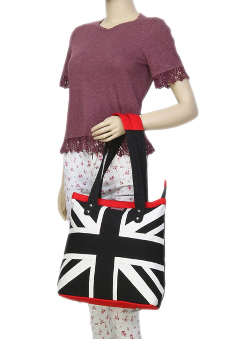 Union Jack Flag duck heavy cotton fabric Tote Bag Shopping Bag, Union Jack Patterned Shopping Bag, by HOME HEART Brands 2 color Available