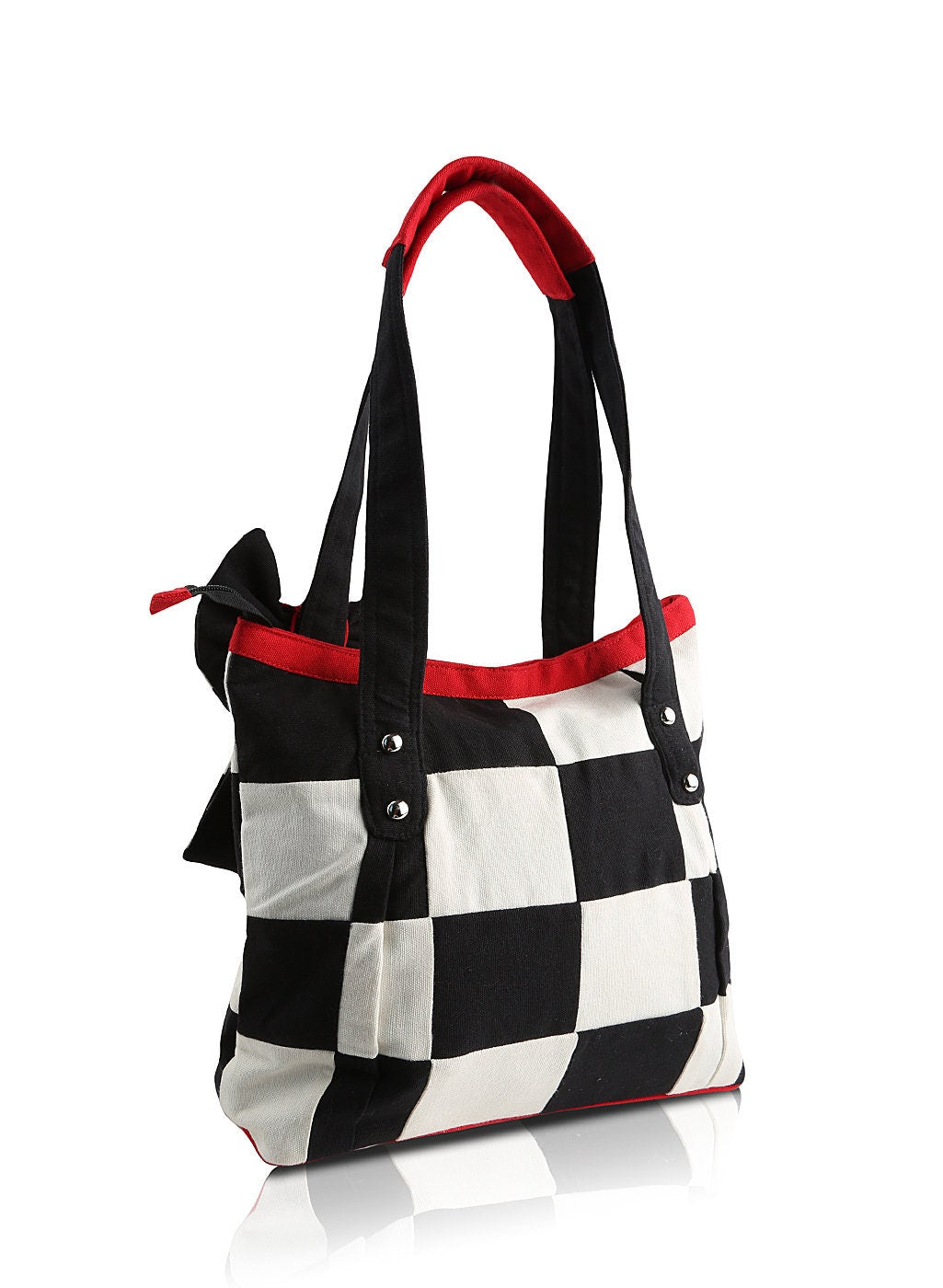 Hand bag Duck cotton canvas patchwork bag hand crafted bow best FAITH shoulder bag by HOME HEART Brands(Made in India)