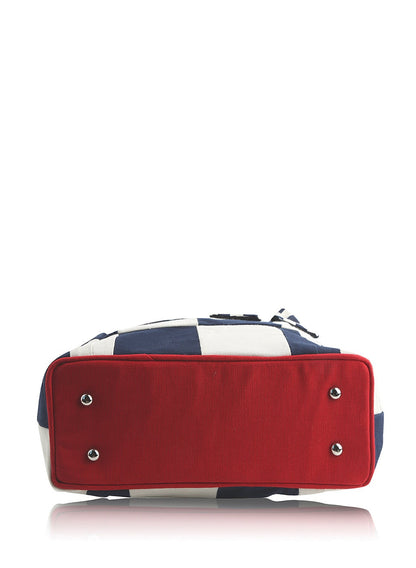 Hand bag Duck cotton canvas patchwork bag hand crafted bow best FAITH shoulder bag by HOME HEART Brands(Made in India)