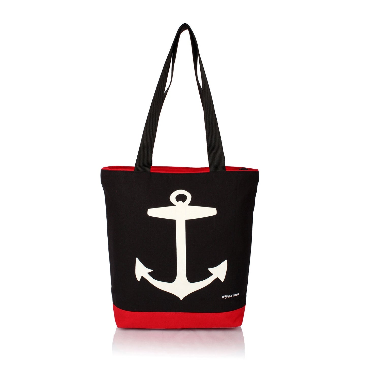 Hand bag Canvas shoulder duck cotton Tote Bag Nautical Anchor Theme 12oz with Pocket, Top for Shopping, Picnic, School , Travel, Beach
