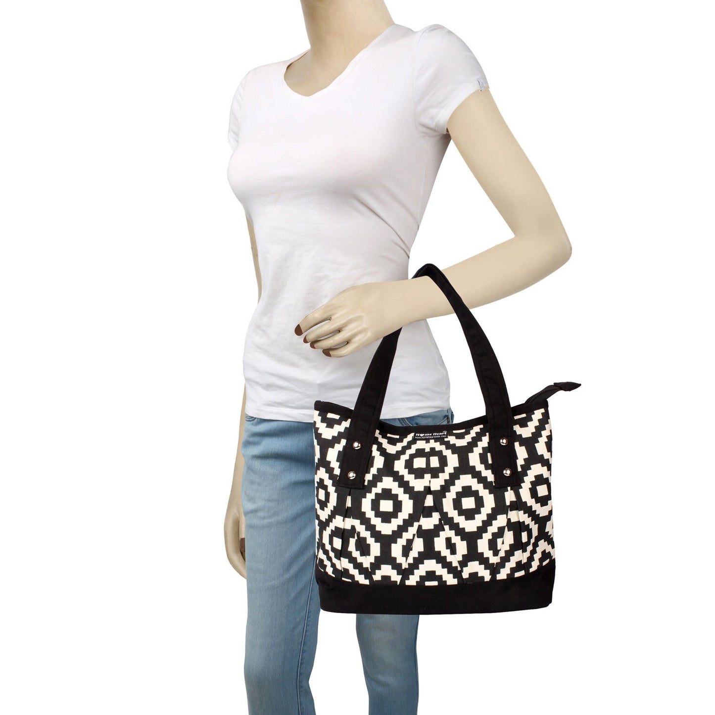 Hand bag duck cotton canvas cotton fabric hand bag Heather by HOME HEART Brands(Made in India)