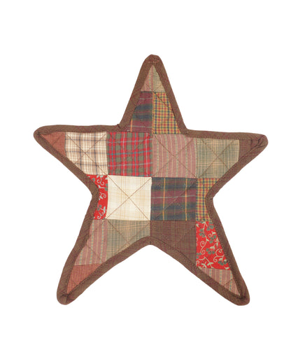 Quilted Trivet/Pot holder/ table topper/ hot pad patchwork mix American star 4 pc 10"x10" Patchwork by Home Heart Brands( Made in India)