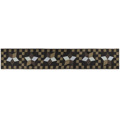 Quilted patchwork Table Runner & Toppers Blazing Country star plaid by HOME HEART Brands(Made India)