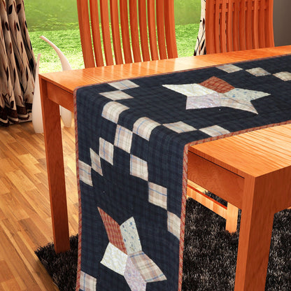 Quilted patchwork Table Runner & Toppers Galaxy Country star by HOME HEART Brands(Made in India)