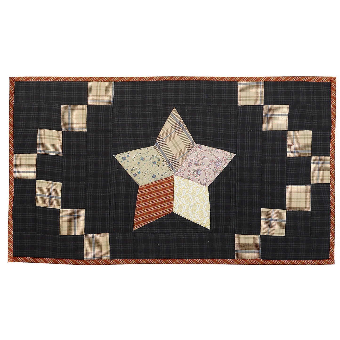 Quilted patchwork Table Runner & Toppers Galaxy Country star by HOME HEART Brands(Made in India)