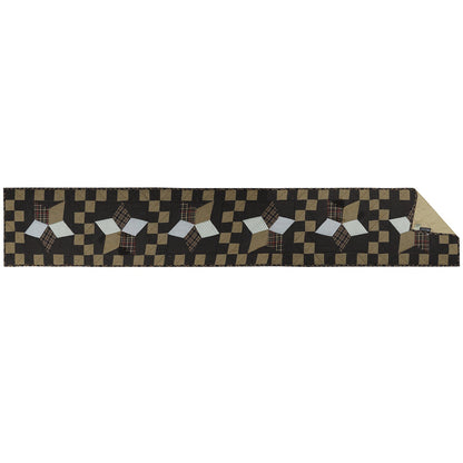 Quilted patchwork Table Runner & Toppers Blazing Country star plaid by HOME HEART Brands(Made India)