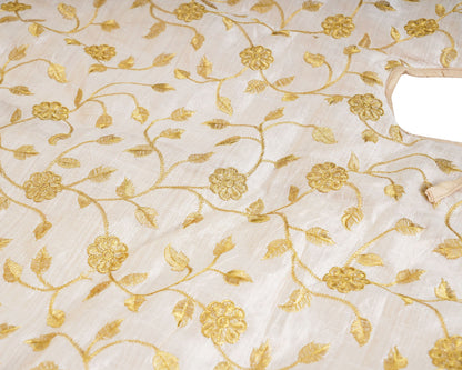 Christmas tree skirt 36" round Serenity Gold Embroidered jacquard fabric Thick Double Layer by HOME HEART Brands