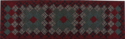Quilted Table Runner & Toppers patchwork winter berry country  plaid, calico print by HOME HEART Brands( made in INDIA)