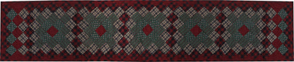 Quilted Table Runner & Toppers patchwork winter berry country  plaid, calico print by HOME HEART Brands( made in INDIA)