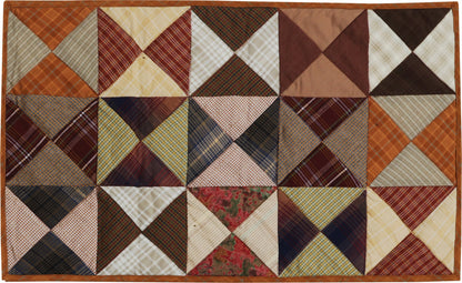 Quilted Table Runner & Toppers kaleidoscope patchwork country fashion fall mix by HOME HEART Brands(made in INDIA)