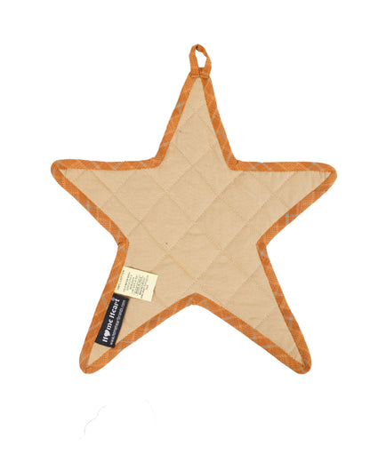 Quilted Trivet/Pot Holder/Table topper/hot pads Fall mix autumn American star 10"x10" Patchwork by HOME HEART Brands ( Made in India)