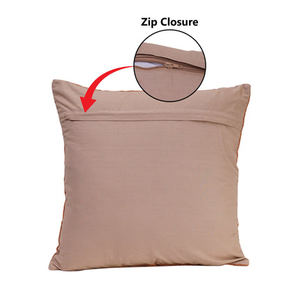 Pillow cover 16"x16" inch hand quilted cushion cover, decorative throw pillow cover Harvest log cabin by HOME HEART Brands(made in India)