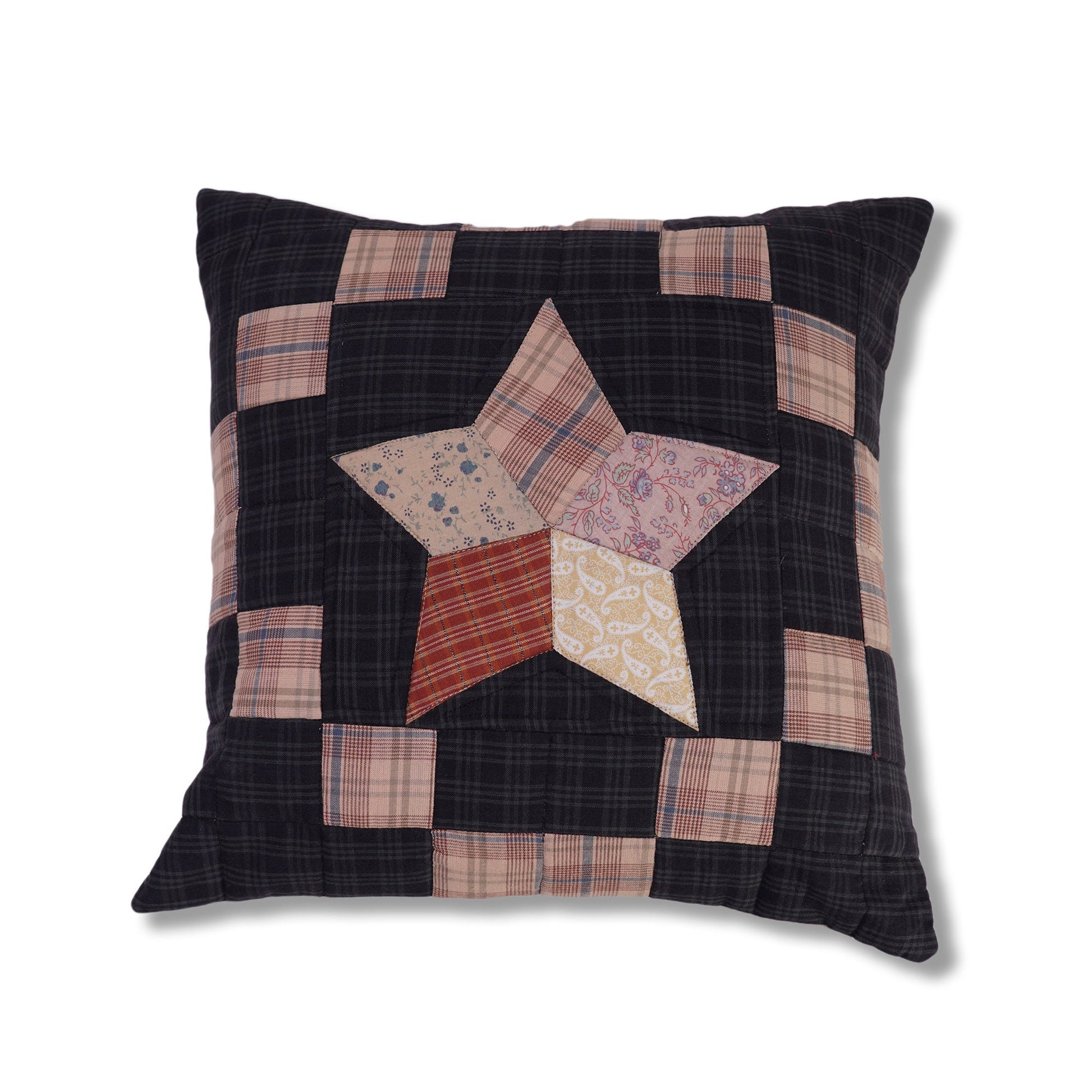 Pillow cover 16"x16" inch hand quilted cushion cover,decorative throw pillow cover Galaxy country star HOME HEART Brands(made in India)