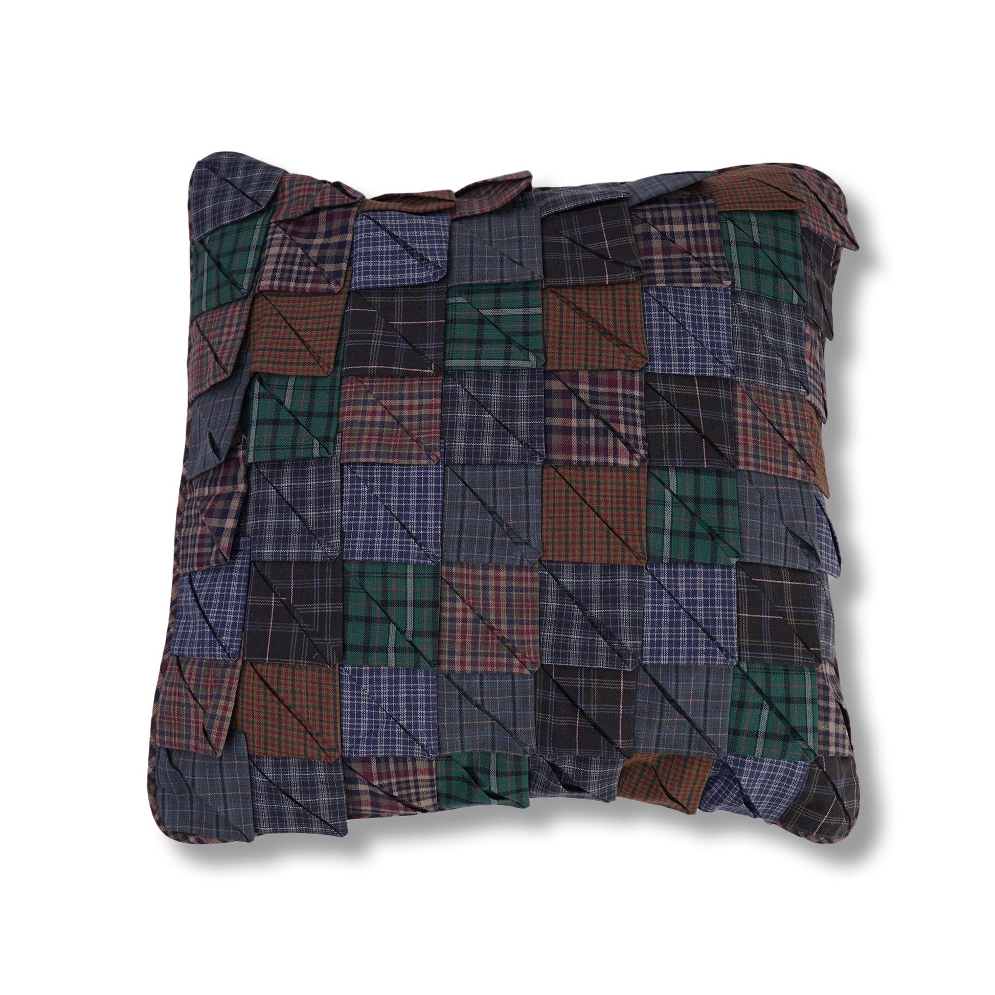 Pillow cover 16"x16" inch patchwork one-of-a-kind cushion cover, decorative throw pillow cover by HOME HEART Brands(made in India)