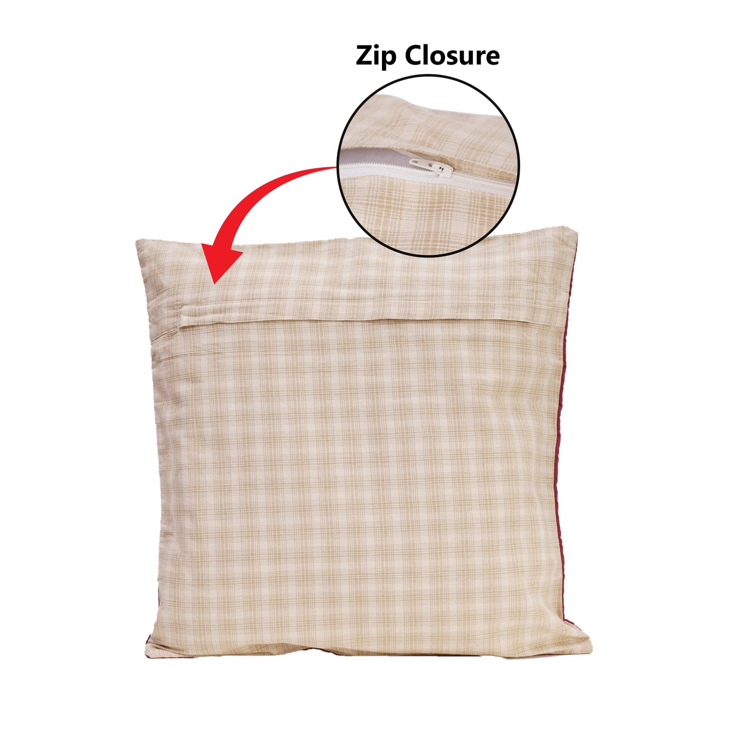 Pillow cover 16"x16" inch hand quilted cushion cover, decorative throw pillow, pillow Country star by HOME HEART Brands(made in India)