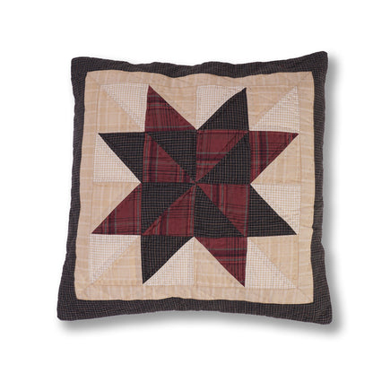 Pillow cover 16"x16" inch hand quilted cushion cover,decorative throw pillow cover Country pinwheel star by HOME HEART Brands(made in India)