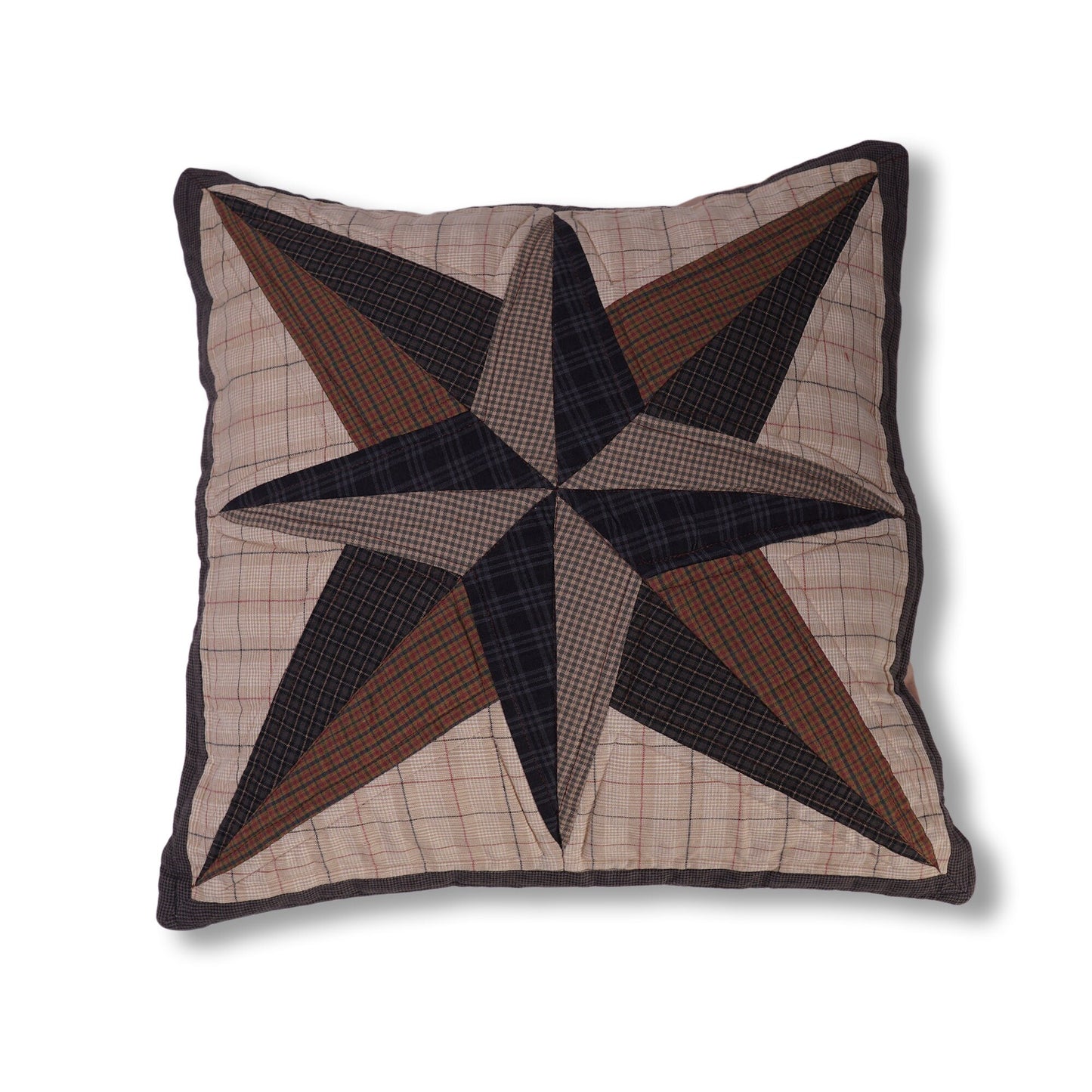 Pillow cover 16"x16" inch hand quilted cushion cover,decorative throw pillow cover country star of wonder HOME HEART Brands(made in India)
