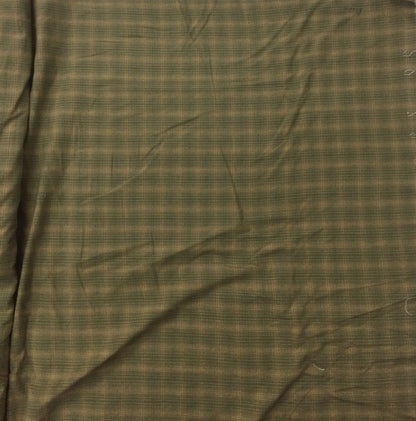 Plaid Fabric soft cotton green & gold home spun country Fabric choose your yard in cut collection by HOME HEART Brands (Made in India)