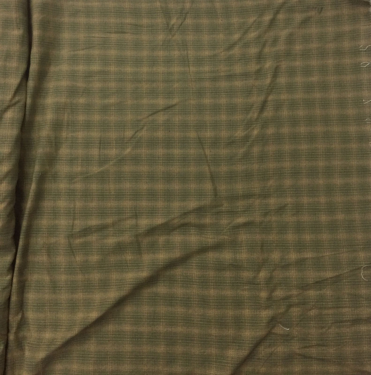 Plaid Fabric soft cotton green & gold home spun country Fabric choose your yard in cut collection by HOME HEART Brands (Made in India)