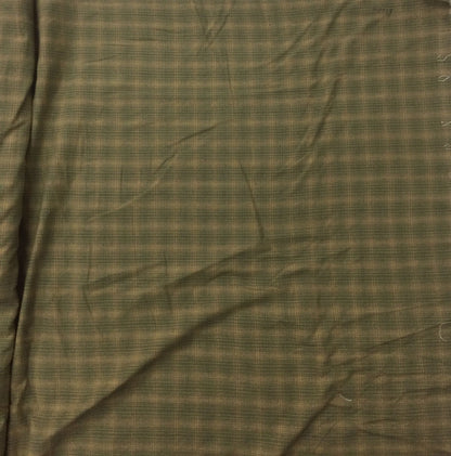 Plaid Fabric soft cotton green & gold home spun country Fabric choose your yard in cut collection by HOME HEART Brands (Made in India)