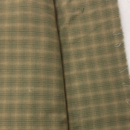 Plaid Fabric soft cotton green & gold home spun country Fabric choose your yard in cut collection by HOME HEART Brands (Made in India)