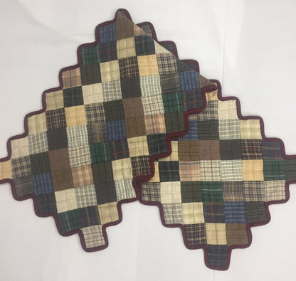 Quilted patchwork Table Runner & Toppers Table Centerpiece primitive square country runner Handmade by HOME HEART Brands(made in INDIA)