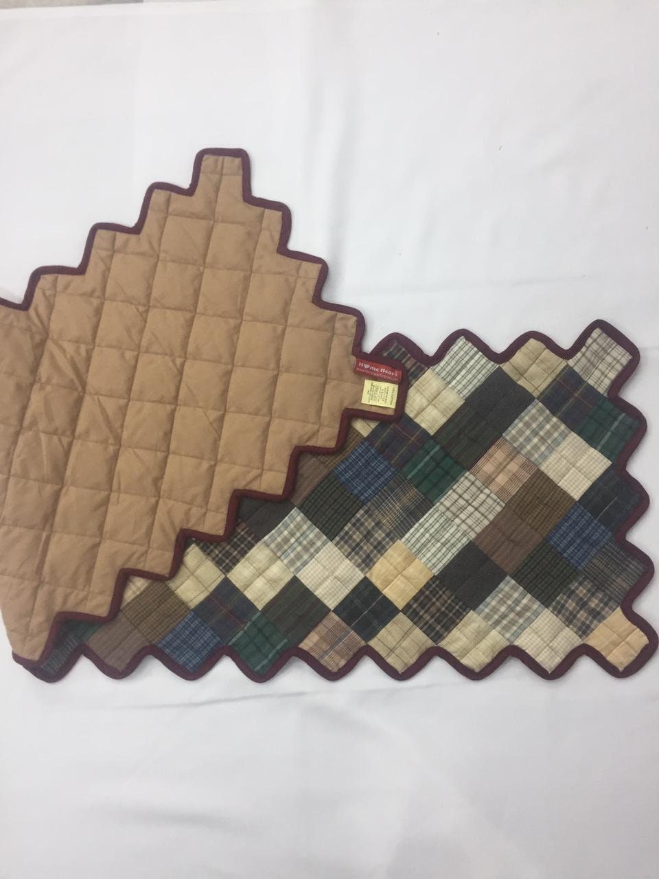 Quilted patchwork Table Runner & Toppers Table Centerpiece primitive square country runner Handmade by HOME HEART Brands(made in INDIA)